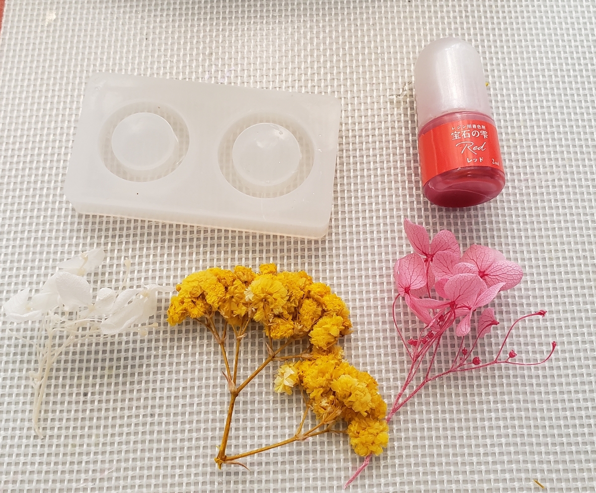 桜の花束 レッド レジンヘアゴム 桜の花束 レッド レジンヘアゴム 桜フレーク レッド【封入資材/封入