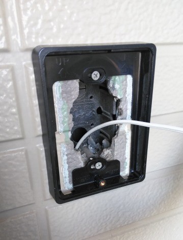 玄関チャイムをテレビドアホンに自分で交換 壁裏配線できれいに仕上げる 作業 完成編 ノブノブのあすなろ奮戦記