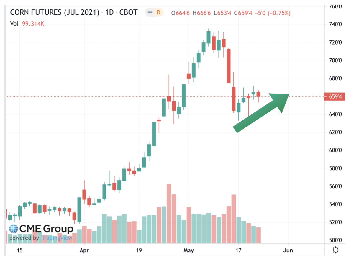 シカゴコーン相場近況 2021/05/21 - 商品先物投資のススメ