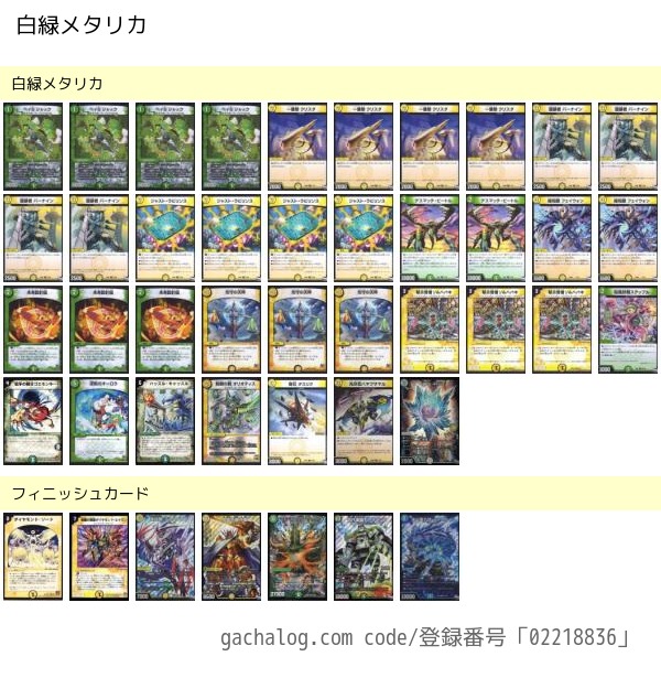 デュエルマスターズ - 白緑メタリカ デュエルマスターズ 黒歴史デッキseries〜白緑メタリカ〜 デッキ
