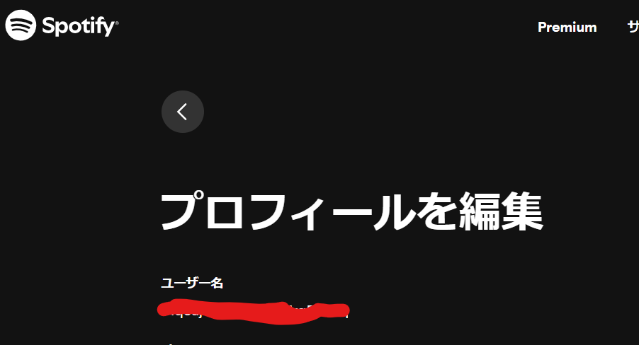 Spotifyプロフィールページ
