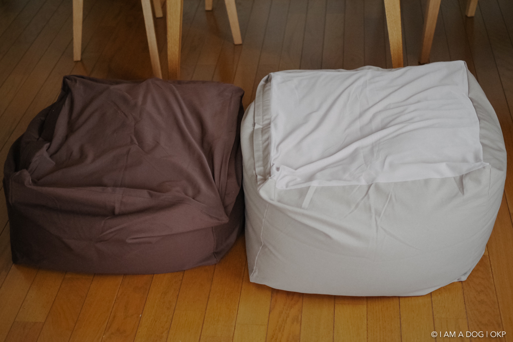 無印良品 人をダメにするソファ 本体 カバー付き 大 グレー、茶色2個