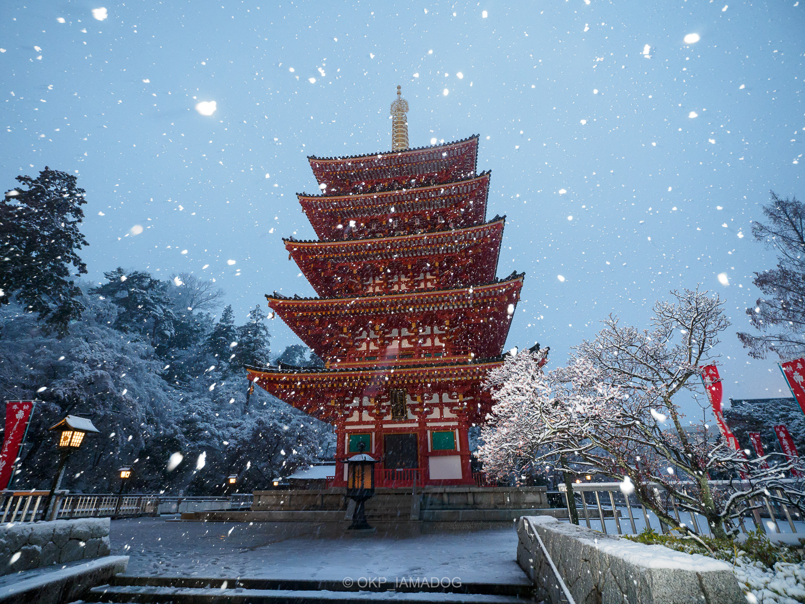 超貴重品☆太宰＆中原ダースクリアファイル☆赤レンガ倉庫雪景色バージョン 雪夜の東京多摩、高幡不動尊と府中 大國魂神社の雪景色 - I AM A DOG