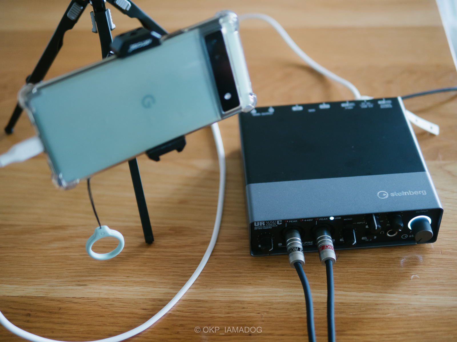 スマホで演奏動画、音はライン録り… Pixel 6aとUR22C、アウトカメラを