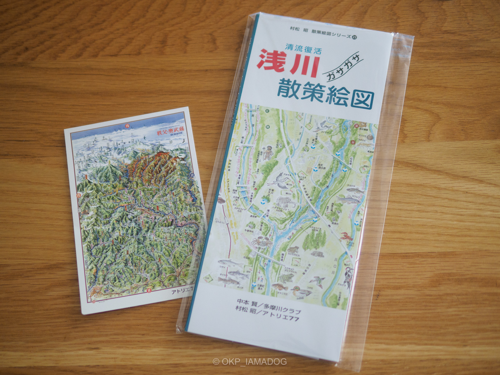 伊南川／散策絵図／福島県南会津郡／アトリエ77／村松 昭 アトリエ77 〜村松昭 絵地図の世界〜>TOP