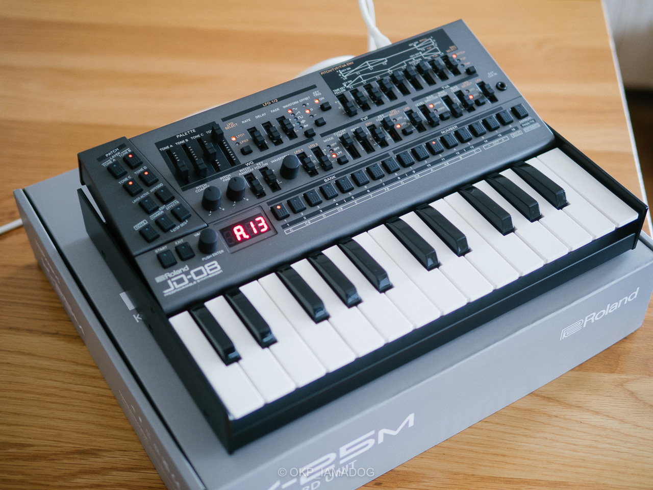 Roland JD-08とK-25mを購入、バンドでJD-800の53番ピアノを使ってる