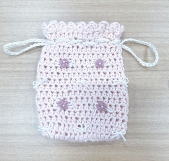 【35】りお　ハンドメイド　レース編み　巾着ポーチ3点 mqdefault.jpg