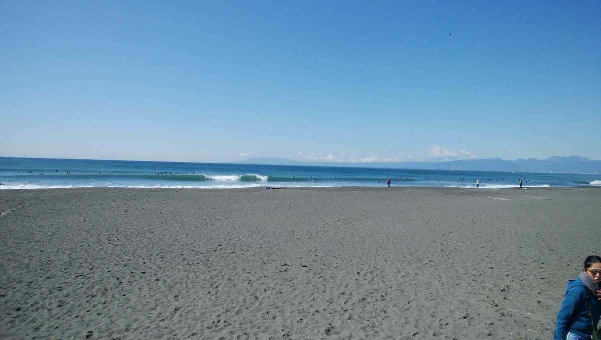 2020年4月14日午前9:35頃の茅ヶ崎西浜