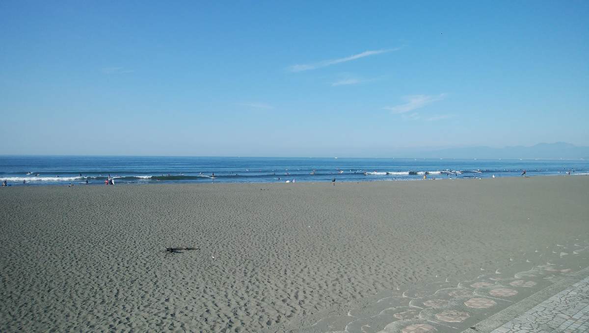 2020年8月13日朝7:30の茅ヶ崎西浜