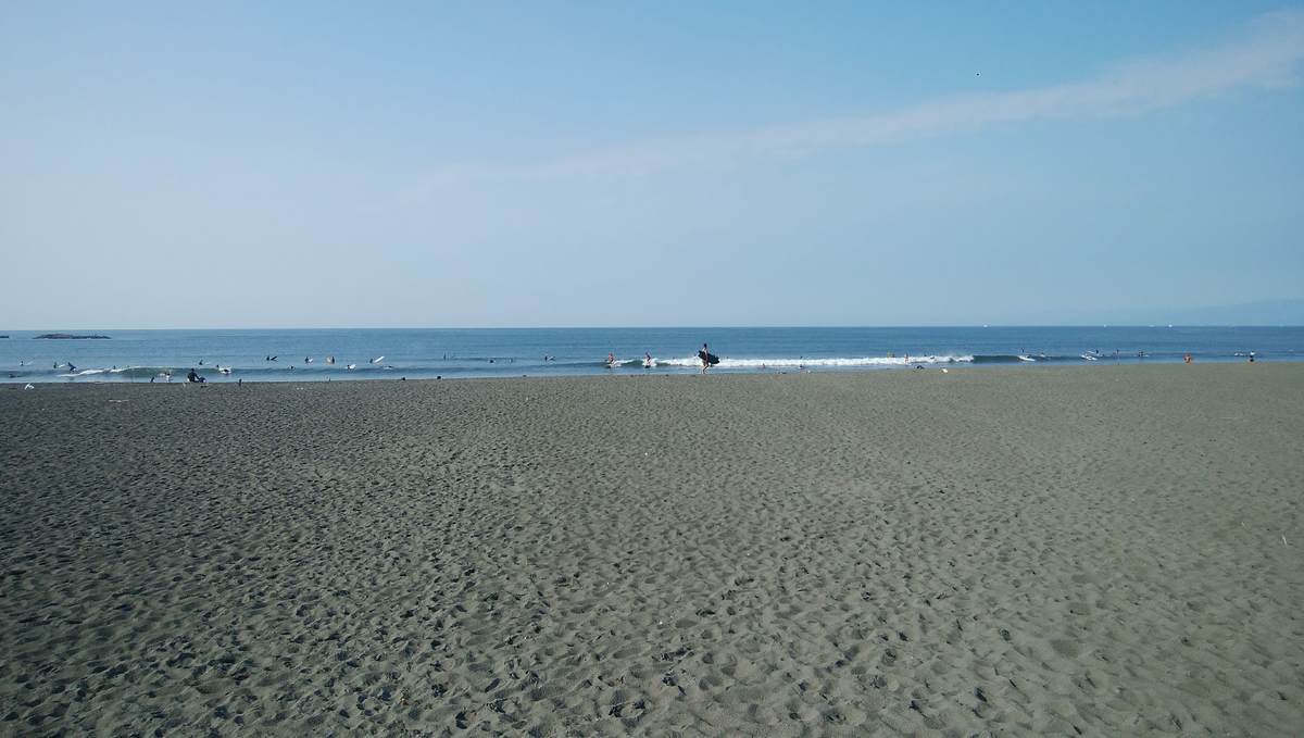 2020年8月14日朝8:51の茅ヶ崎西浜