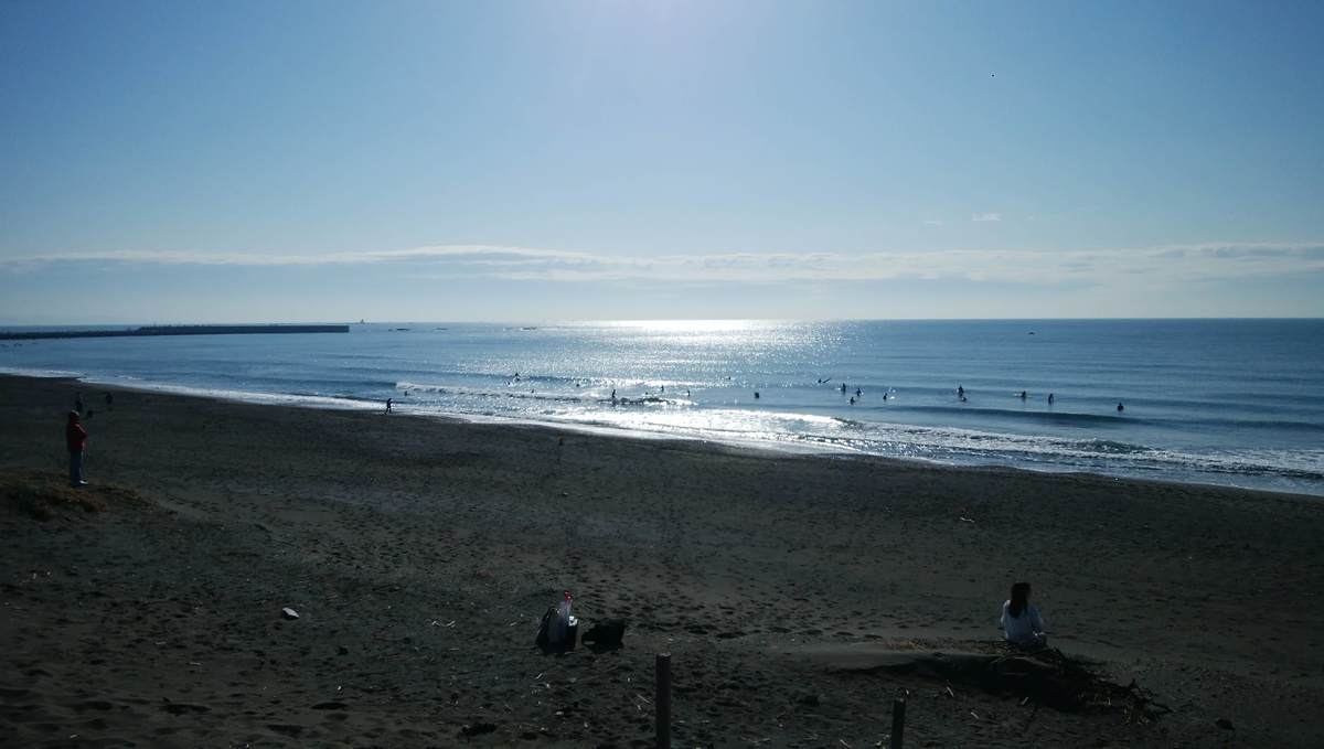 2021年2月6日午前9:54の茅ヶ崎西浜