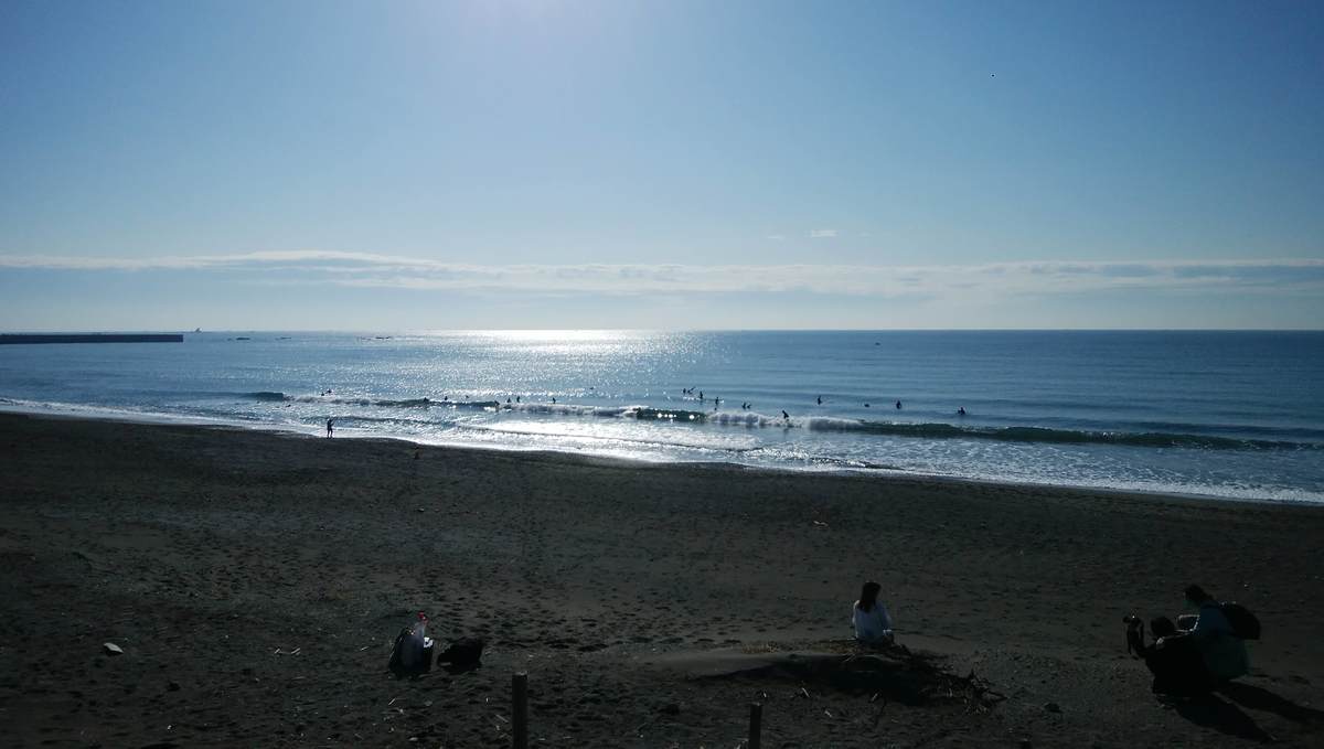 2021年2月6日午前9:54の茅ヶ崎西浜