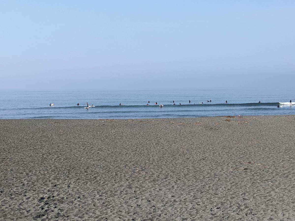 2021年6月8日朝7:48の茅ヶ崎西浜