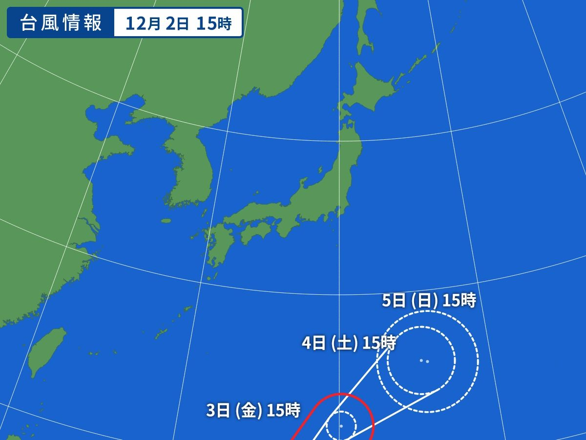 台風21号の進路予想図
