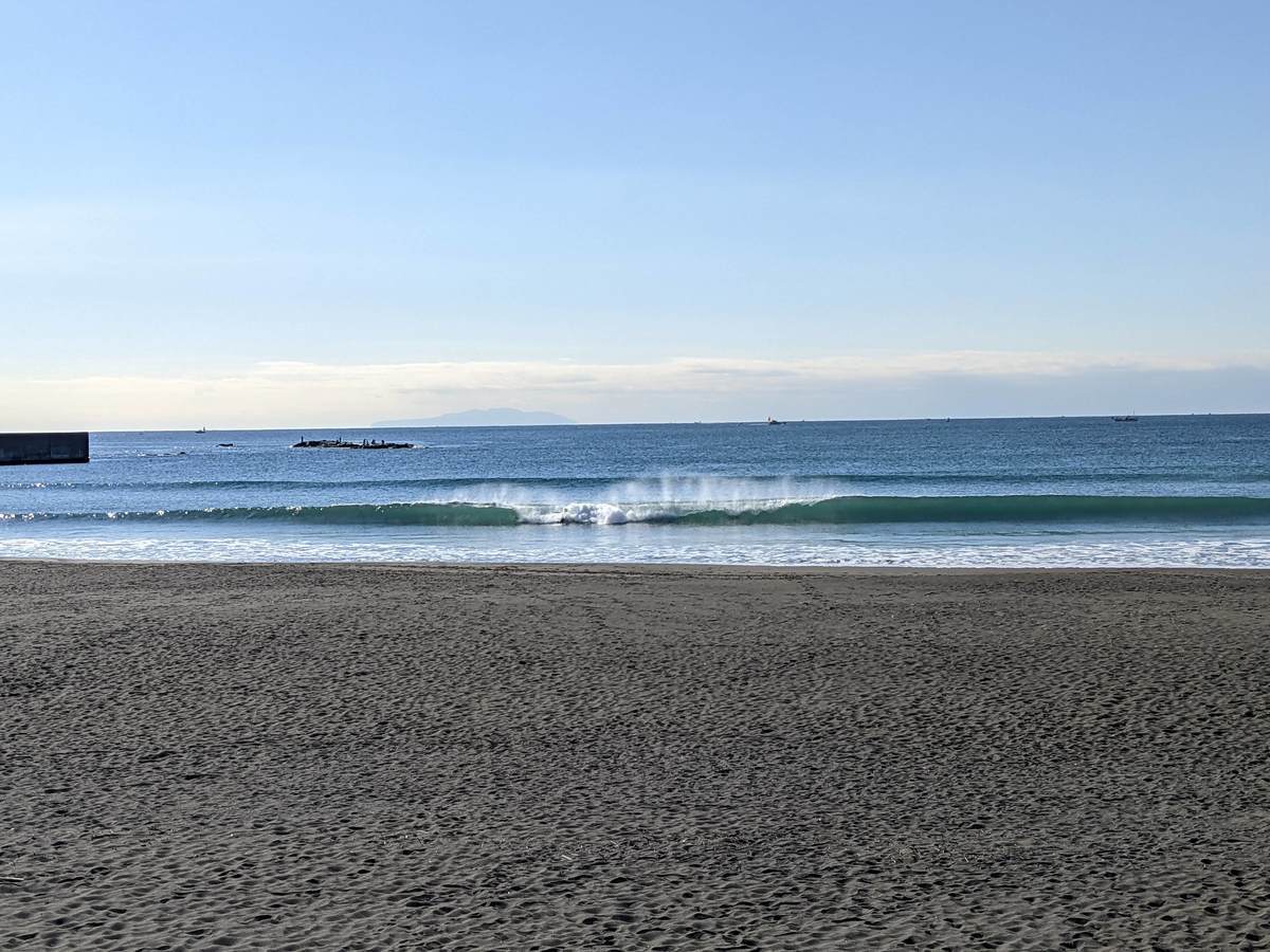 2022年1月22日午前10:11の茅ヶ崎西浜