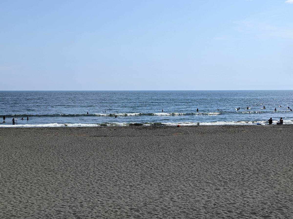 2022年8月3日昼13:45の茅ヶ崎西浜