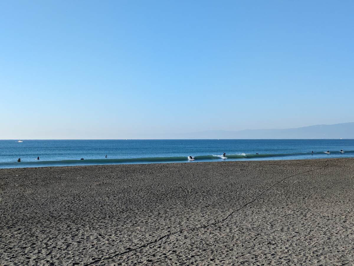 2023年11月22日午前9:08の茅ヶ崎西浜