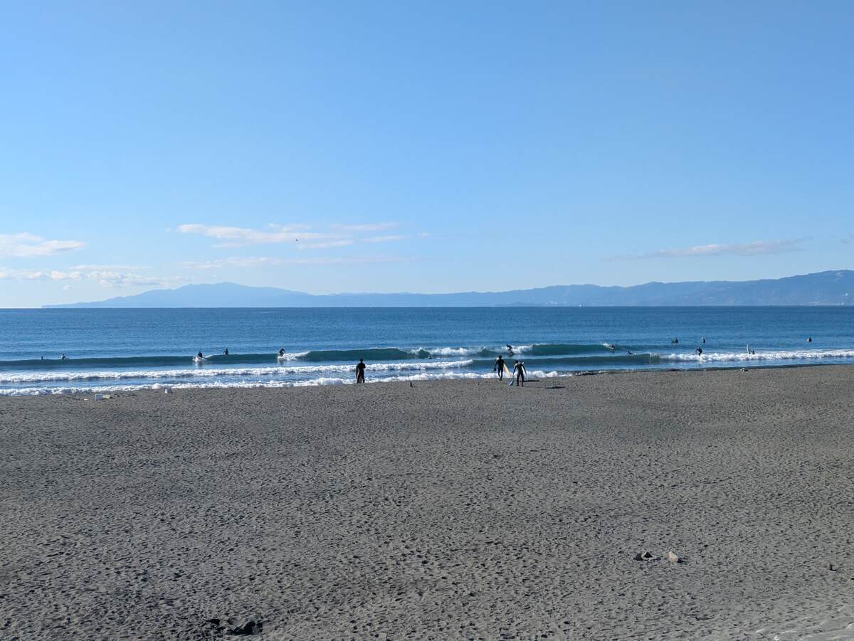 2026年1月4日午前10:05の茅ヶ崎西浜