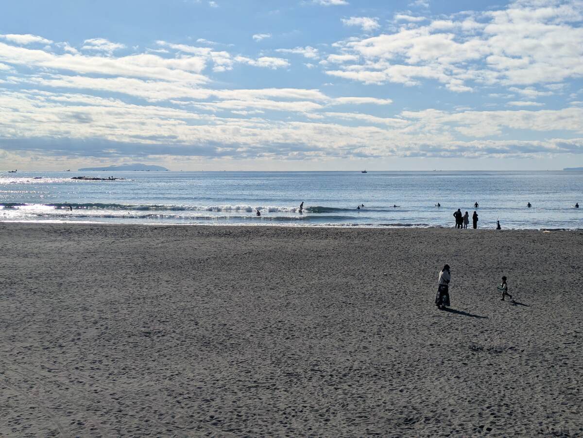 2026年1月4日午前11:04の茅ヶ崎西浜