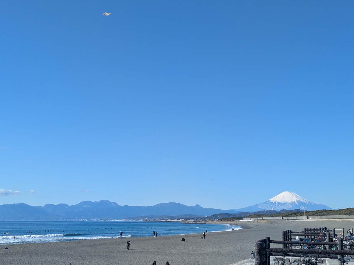 2026年1月4日午前11:01の茅ヶ崎西浜