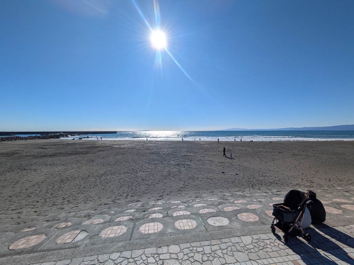 2026年1月12日午後12:09の茅ヶ崎西浜