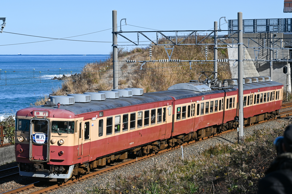 新潟遠征②】えちごトキめき鉄道413・455系を追いかけて - 長都温泉の