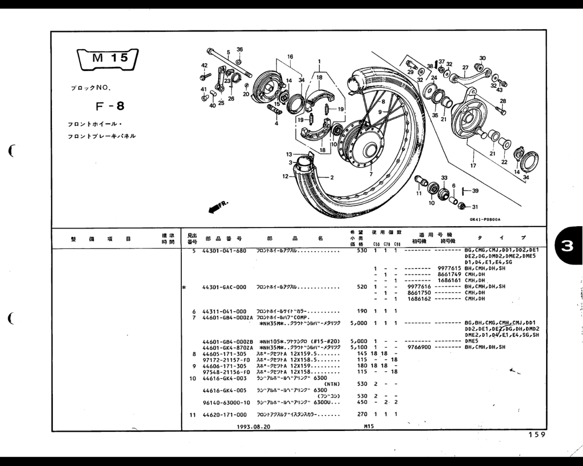 80年代後半カブのブレーキパネルとドラム - 秘密基地OVERFLOW