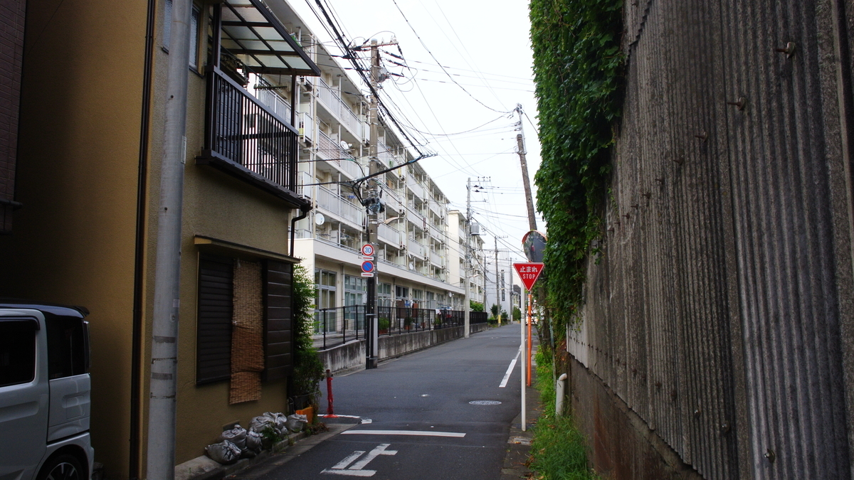 10号棟の対岸にある大島五丁目第二アパート