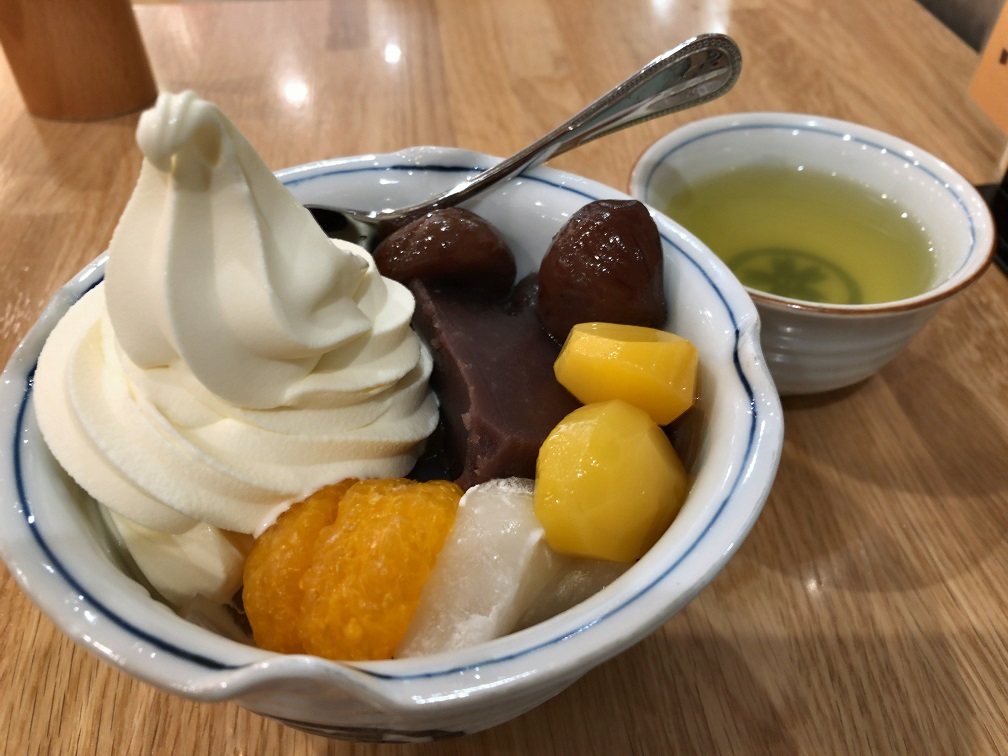 栗クリームあんみつ