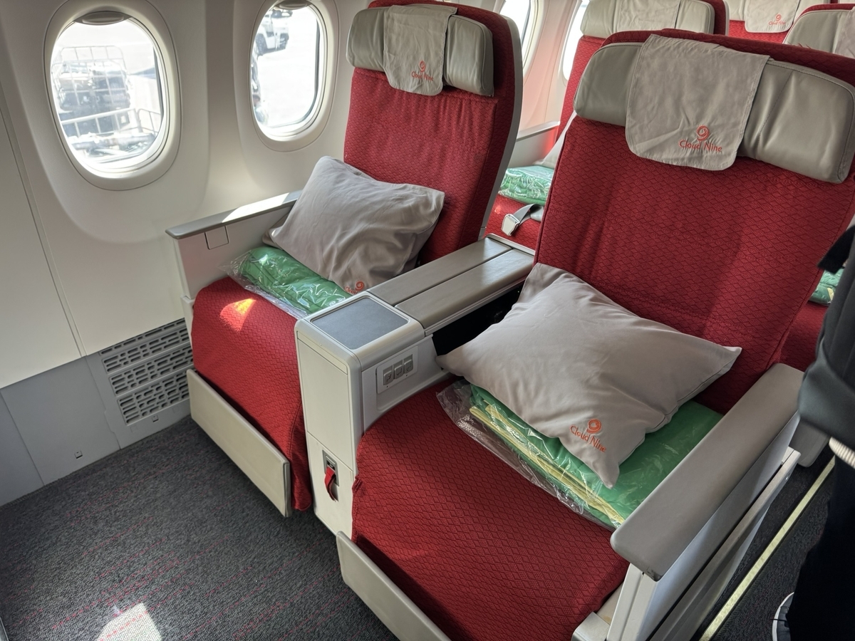 Ethiopian Airlines ビジネスクラス旅行用ポーチ 緑（アメリカン