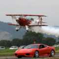 [フェラーリと複葉機の][笠岡農道空港][笠岡市]