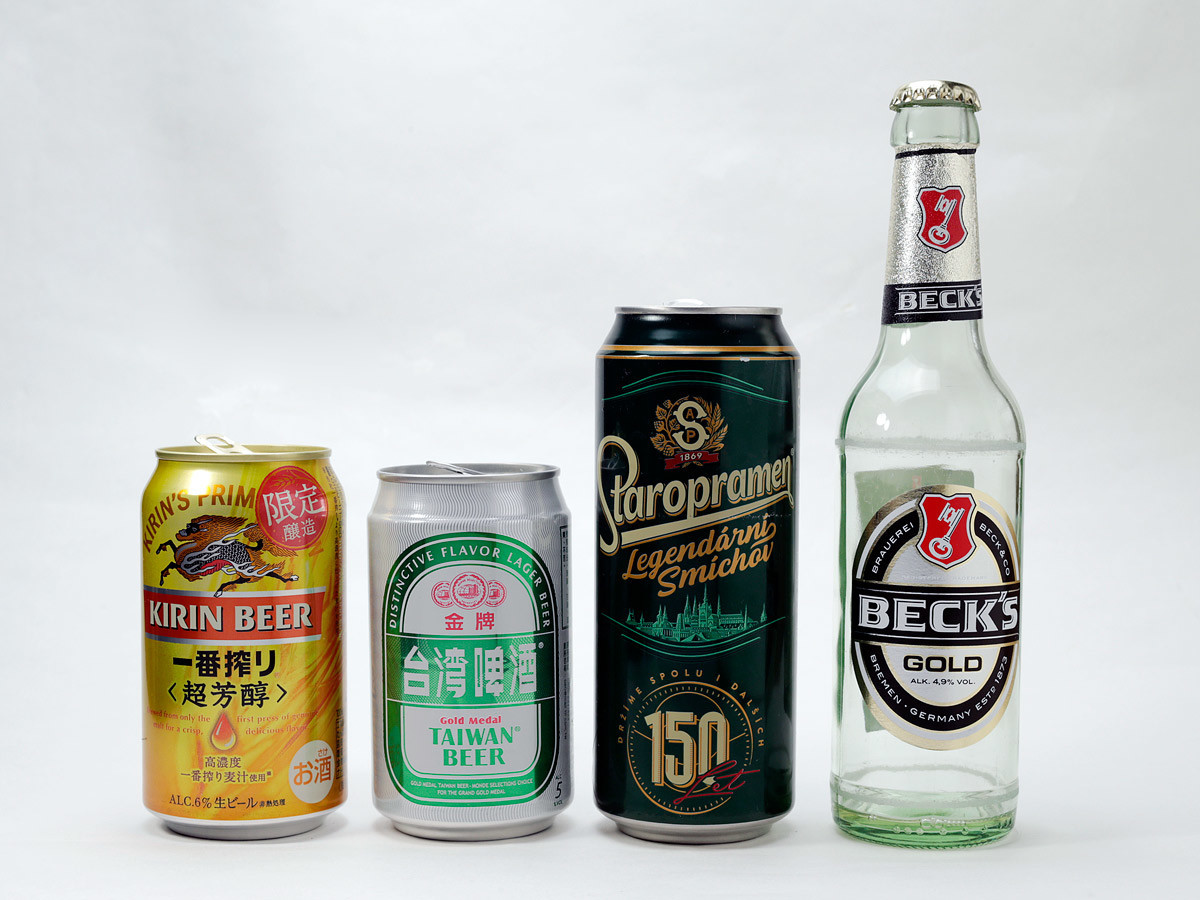 一番搾り、台湾啤酒、Staropramen、BECK'S