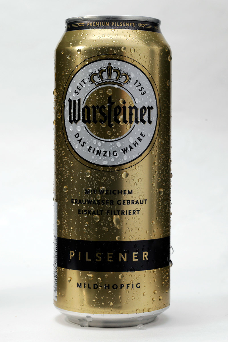 それらしく加工し、切り出してみた。麦酒缶：Wasrsteiner（1753年、ピルスナータイプのビール、ドイツ北西地方）