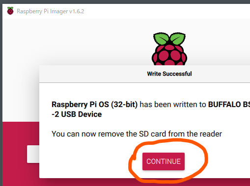 【マイクロＳＤに書き込みが終わったこと、同カードを抜いてＯＫ】
