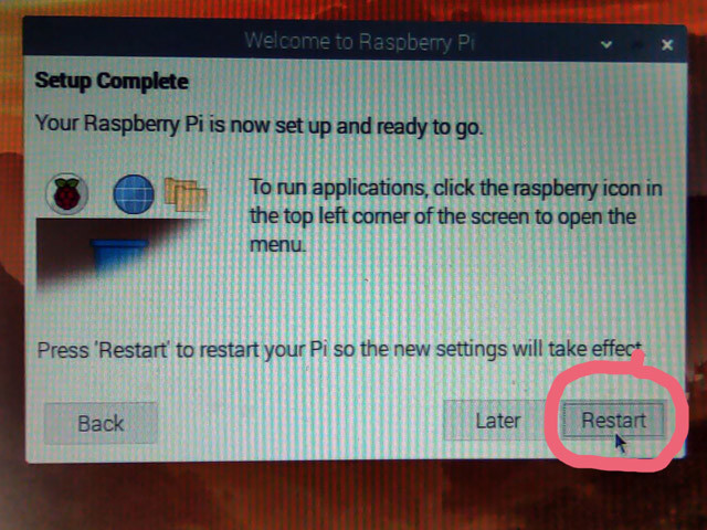 【セットアップ完了したので、Restart】