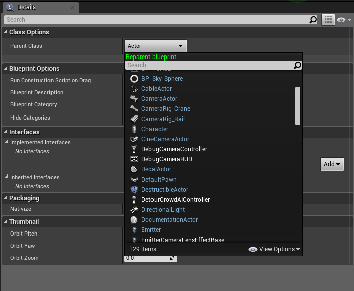 Ue4 Blueprintの親クラス変更方法 Papersloth S Diary