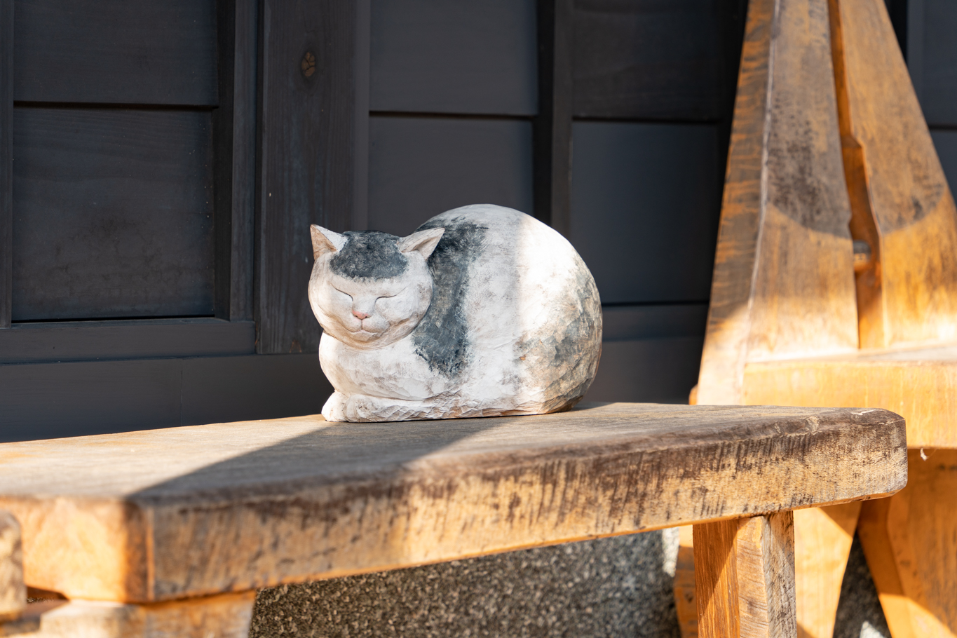今年の新顔も：南砺市井波で木彫り猫探し - 光と風と薔薇と