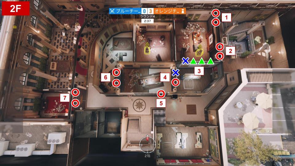 R6sマップ研究 銀行 2f Vipラウンジ Ceoオフィス の補強 工事 立ち回り レインボーシックスシージ Pekotaro Gaming Blog