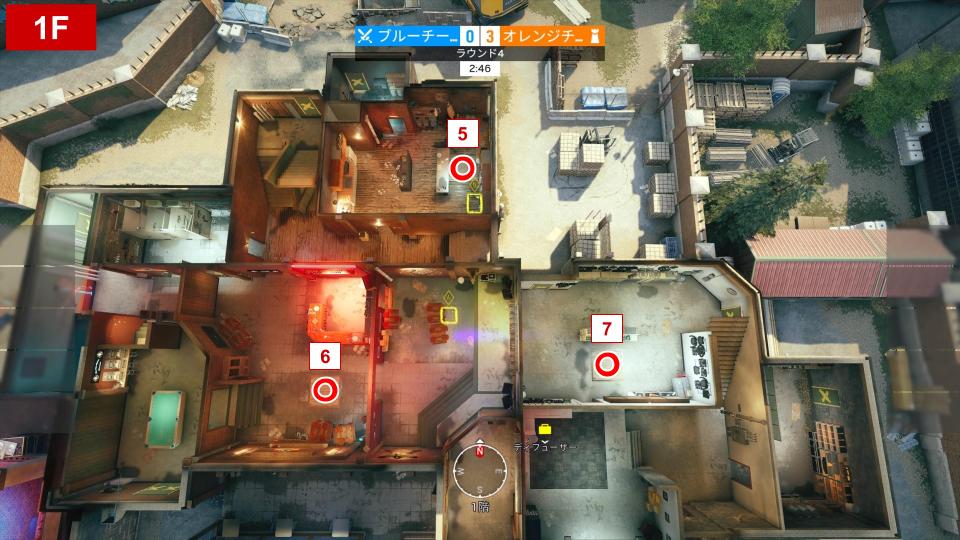 R6sマップ研究 クラブハウス 地下祭壇 武器保管室 の補強 工事 立ち回り レインボーシックスシージ Pekotaro Gaming Blog