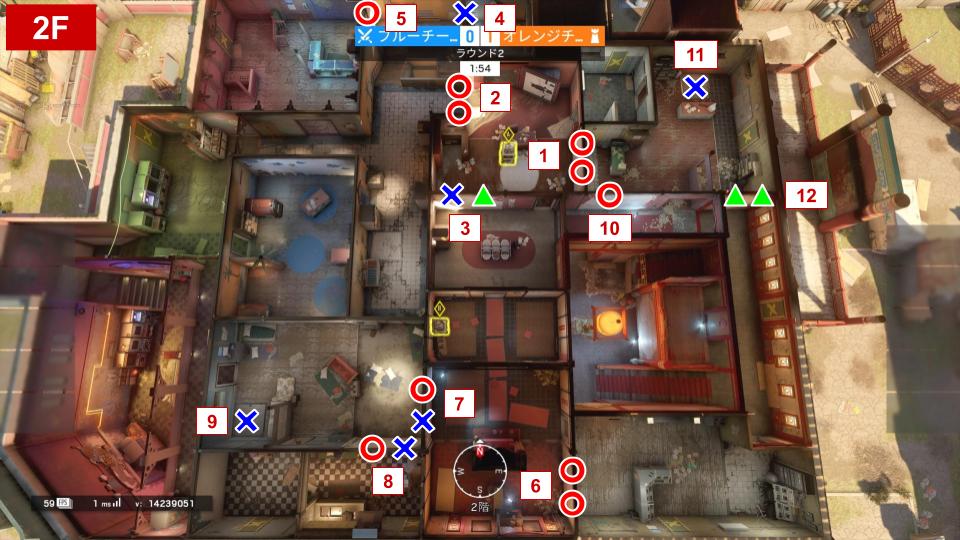 R6sマップ研究 テーマパーク 2f儀式の間 オフィス の攻め方と守り方 補強 立ち回りの定石 レインボーシックスシージ Pekotaro Gaming Blog