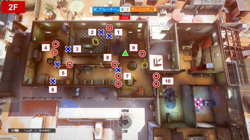 R6sマップ研究 アウトバック 2f洗濯室 娯楽室 の攻め方と守り方 補強 立ち回りの定石 レインボーシックスシージ Pekotaro Gaming Blog