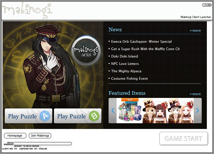 Mabinogi "Connect to Patch Server..."