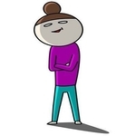 女の人がははーんって薄笑いしているイラスト