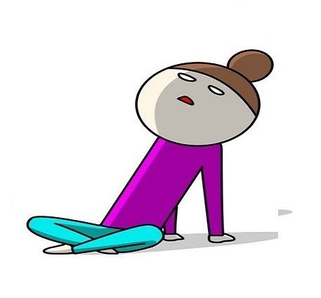 女の人があーあってしているイラスト