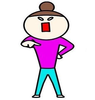 photoAC 女の人がやれってジェスチャーしているイラスト