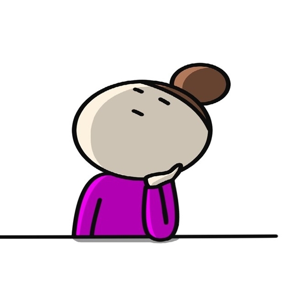 正座して考えてる女の人のイラスト