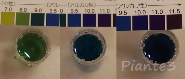 カートリッジ交換後ｐH試験写真