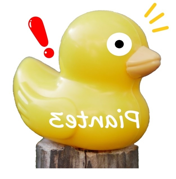 ブログアイコンのビックリしているヒヨコの玩具