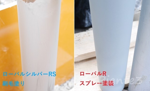 ローバルRとRSの塗装色比較写真