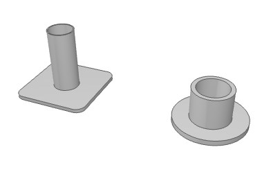単管パイプ固定ベースのイラスト